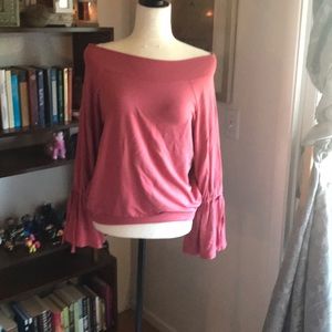 Express pink off the shoulder top